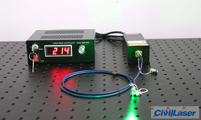 532nm narrow linewidth fiber raman laser